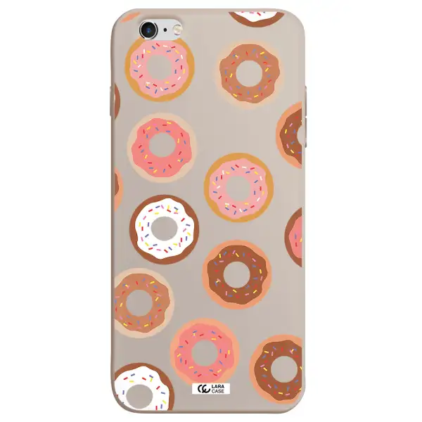 a pattern of donuts with sprinkles Apple iPhone 6 s plus Silicone Stone Case