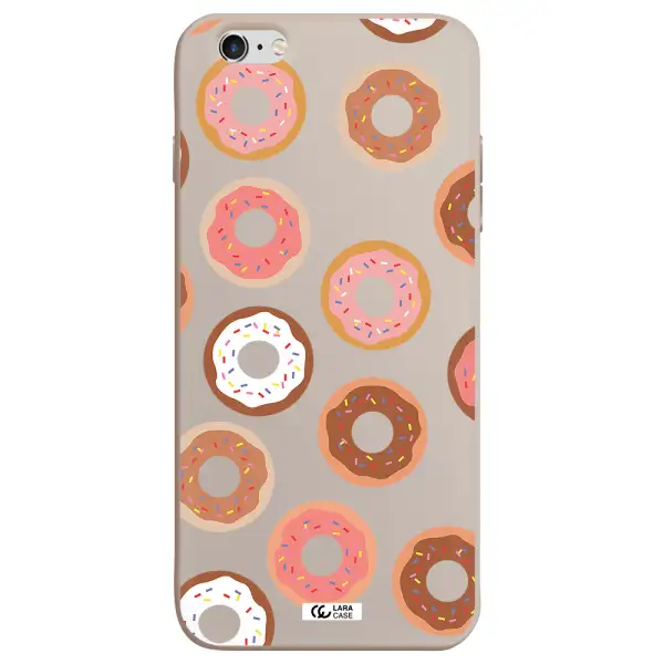 a pattern of donuts with sprinkles Apple iPhone 6S Silicone Stone Case