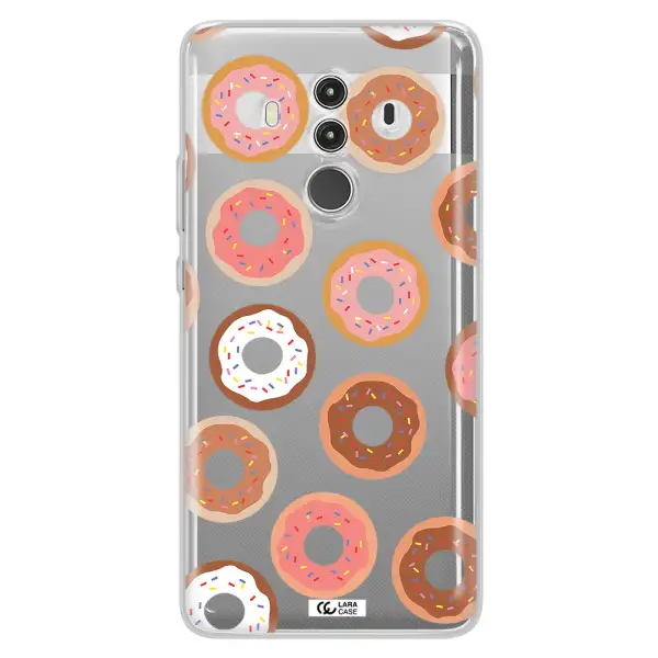 a pattern of donuts with sprinkles Huawei Mate 10 Clear TPU Case