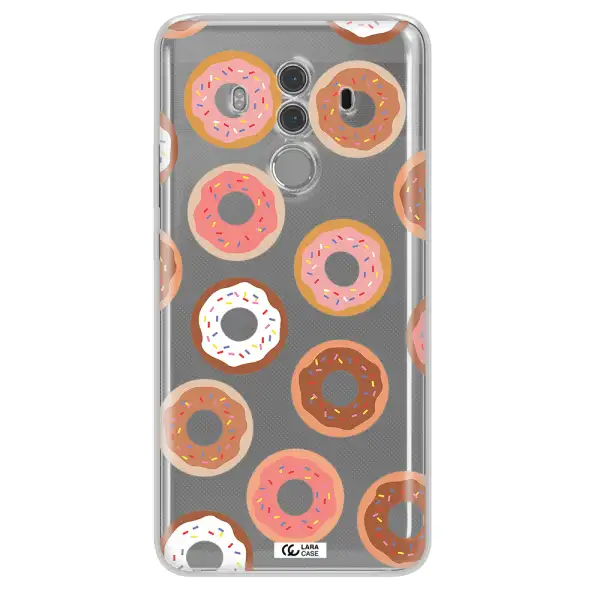a pattern of donuts with sprinkles Huawei Mate 10 Pro Clear TPU Case