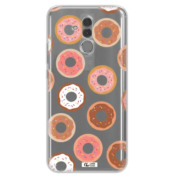 a pattern of donuts with sprinkles Huawei Mate 20 Lite Clear TPU Case