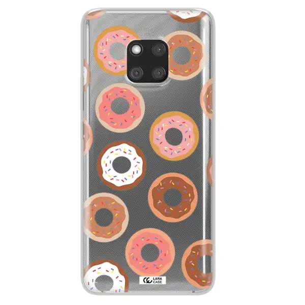 a pattern of donuts with sprinkles Huawei Mate 20 Pro Clear TPU Case