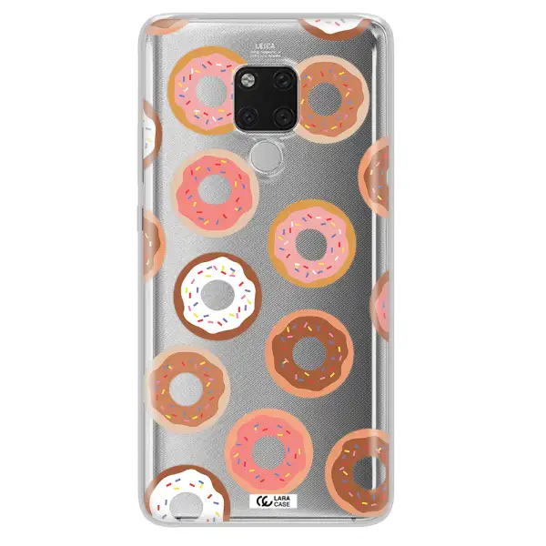 a pattern of donuts with sprinkles Huawei Mate 20X Clear TPU Case