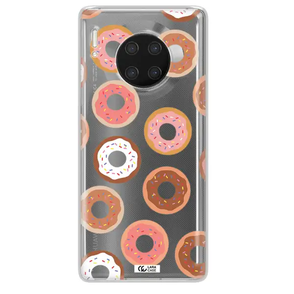 a pattern of donuts with sprinkles Huawei Mate 30 Pro Clear TPU Case