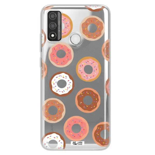 a pattern of donuts with sprinkles Huawei P Smart 2020 Clear TPU Case