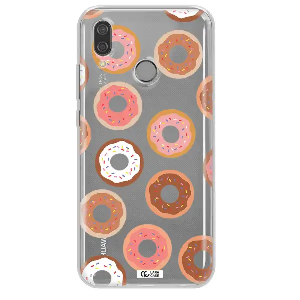 a pattern of donuts with sprinkles Huawei P20 Lite Clear TPU Case