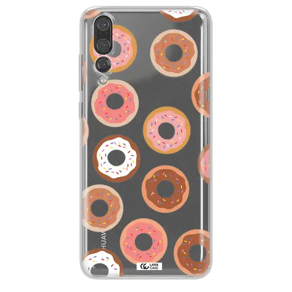 a pattern of donuts with sprinkles Huawei P20 Pro Clear TPU Case