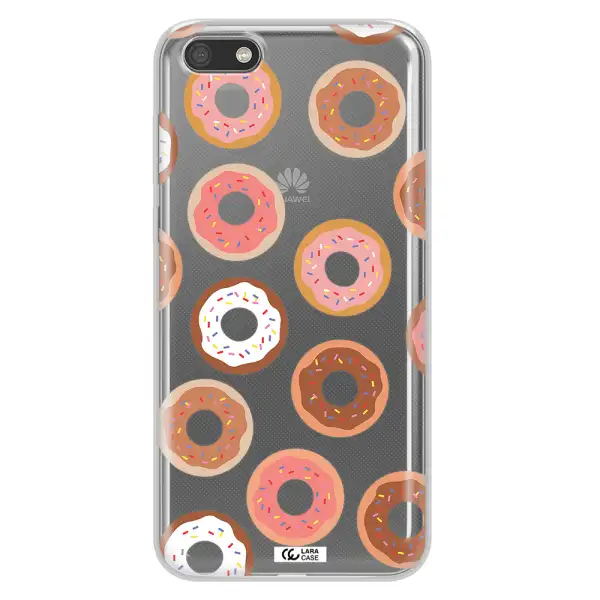 a pattern of donuts with sprinkles Huawei Y5 2018 Clear TPU Case