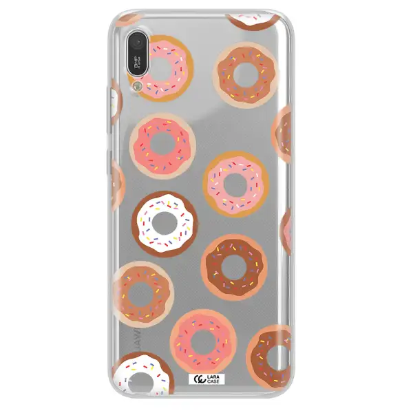 a pattern of donuts with sprinkles Huawei Y6 Pro 2019 Clear TPU Case