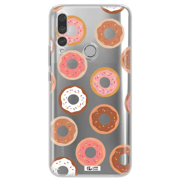 a pattern of donuts with sprinkles Huawei Y9 Prime 2019 Clear TPU Case