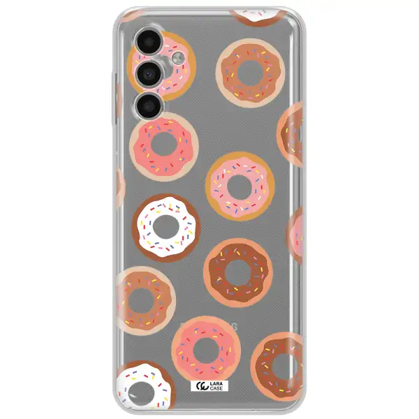 A Pattern Of Donuts With Sprinkles Samsung A13 5G Clear Tpu Case