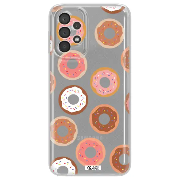 A Pattern Of Donuts With Sprinkles Samsung A23 5G Clear Tpu Case