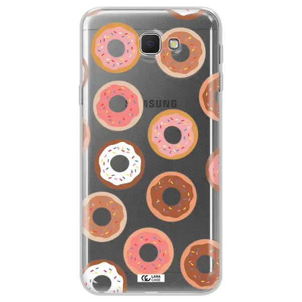a pattern of donuts with sprinkles Samsung J5 Prime Clear TPU Case
