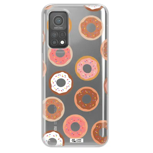 a pattern of donuts with sprinkles Xiaomi Mi 10 T Pro Clear TPU Case