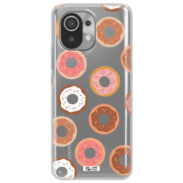 a pattern of donuts with sprinkles Xiaomi Mi 11 Clear TPU Case