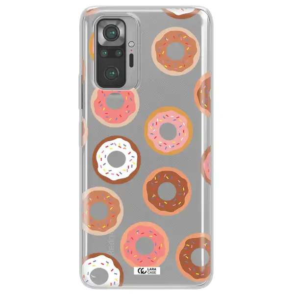 a pattern of donuts with sprinkles Xiaomi Note 10 Pro Clear TPU Case