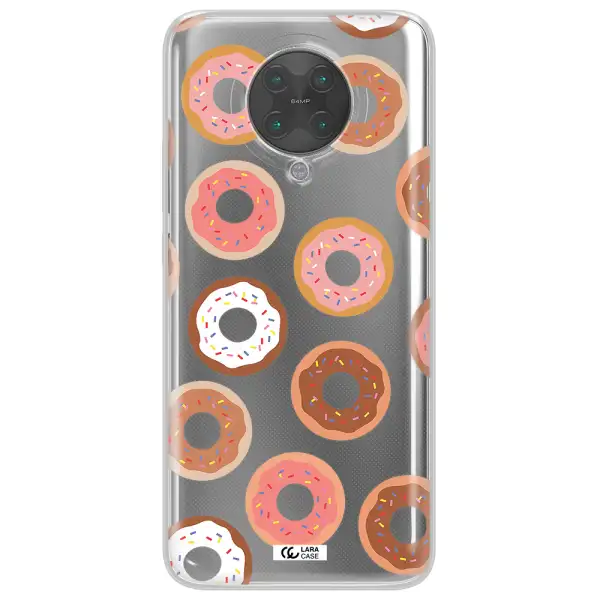 a pattern of donuts with sprinkles Xiaomi Poco F2 Pro Clear TPU Case
