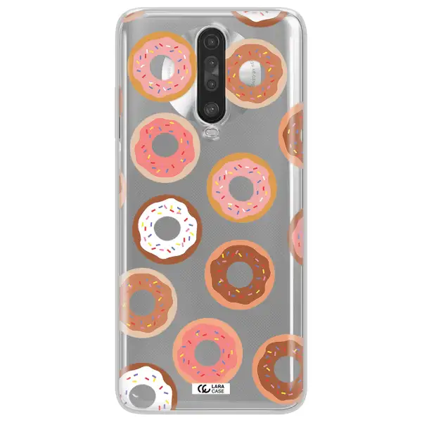 a pattern of donuts with sprinkles Xiaomi Redmi K30 Clear TPU Case
