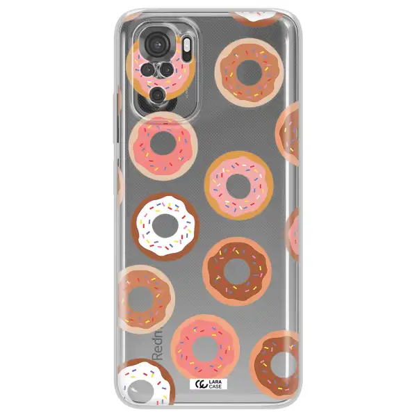 A Pattern Of Donuts With Sprinkles Xiaomi Redmi Note 10S Clear Tpu Case