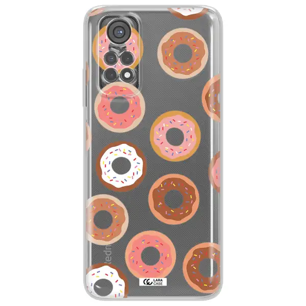 A Pattern Of Donuts With Sprinkles Xiaomi Redmi Note 11S Clear Tpu Case