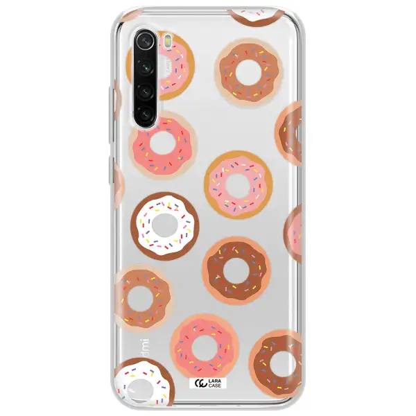 A Pattern Of Donuts With Sprinkles Xiaomi Redmi Note 8T Clear Tpu Case