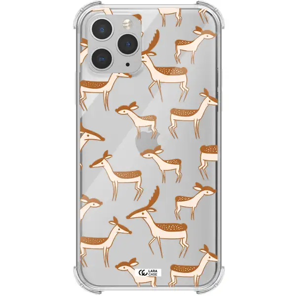 a pattern of deer and fawns Apple iPhone 11 pro max Clear PC Case