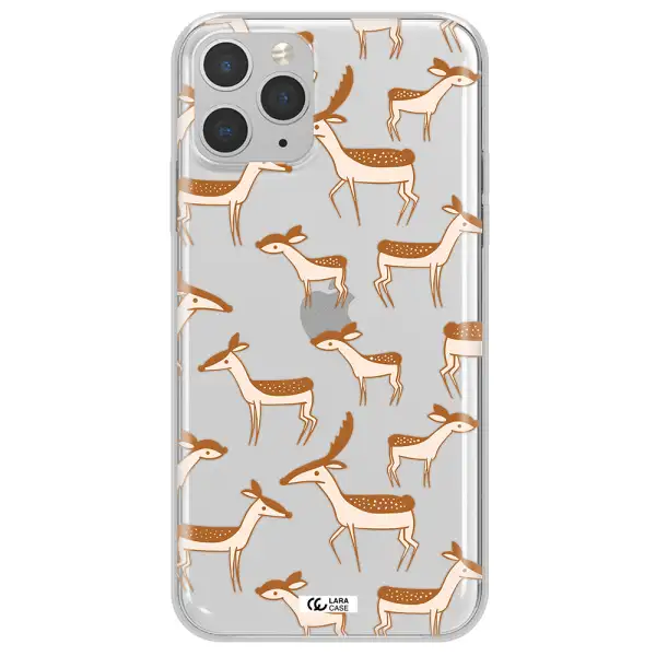a pattern of deer and fawns Apple iPhone 11 pro max Clear TPU Case