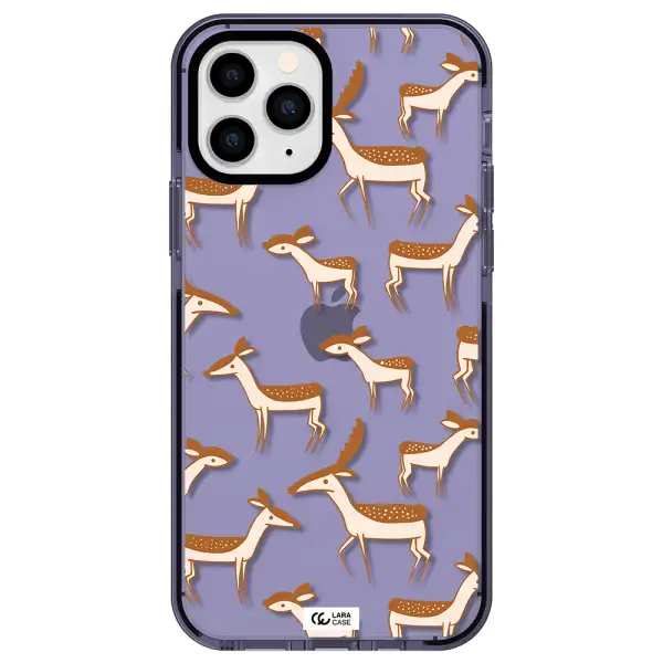 a pattern of deer and fawns Apple iPhone 11 pro max impact Lilac Case