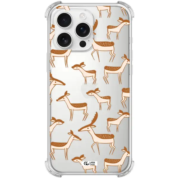 A Pattern Of Deer And Fawns Apple Iphone 16 Pro Max Clear Pc Case