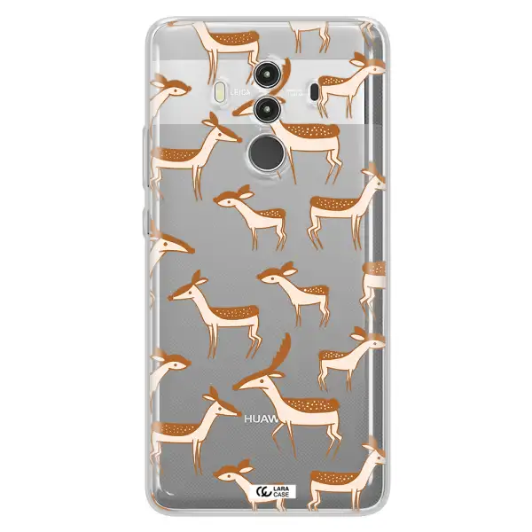 a pattern of deer and fawns Huawei Mate 10 Clear TPU Case