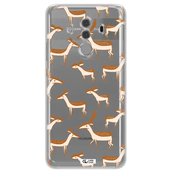 a pattern of deer and fawns Huawei Mate 10 Pro Clear TPU Case