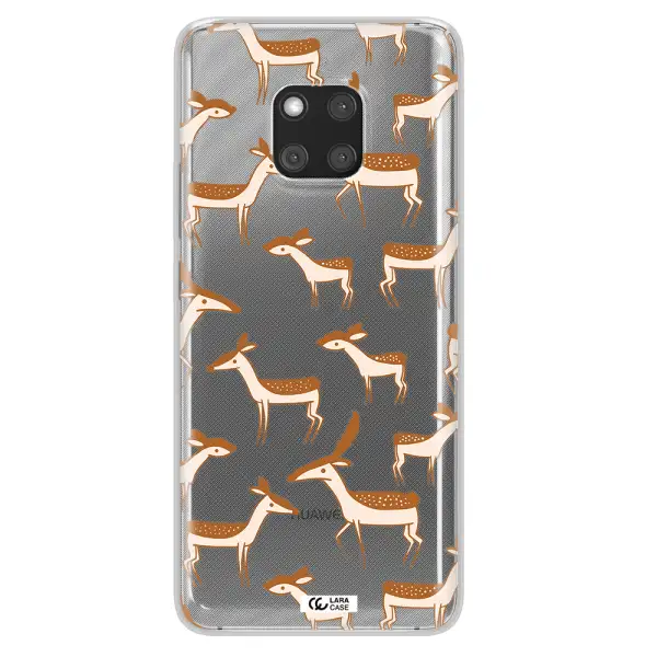 a pattern of deer and fawns Huawei Mate 20 Pro Clear TPU Case