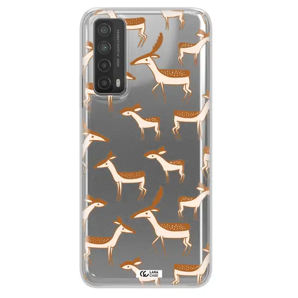 a pattern of deer and fawns Huawei P Smart 2021 Clear TPU Case