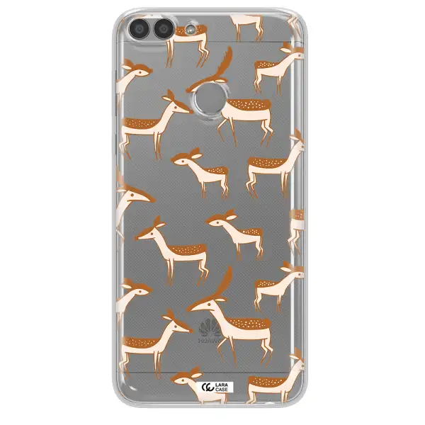 a pattern of deer and fawns Huawei P Smart Clear TPU Case