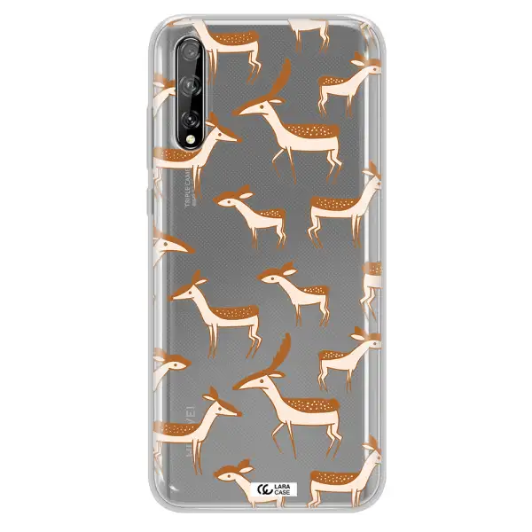 a pattern of deer and fawns Huawei P Smart S Clear TPU Case