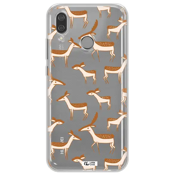 a pattern of deer and fawns Huawei P20 Lite Clear TPU Case