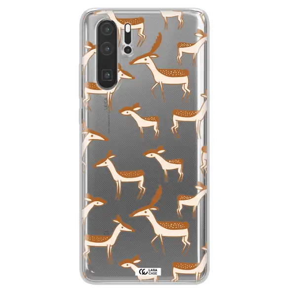 a pattern of deer and fawns Huawei P30 Pro Clear TPU Case