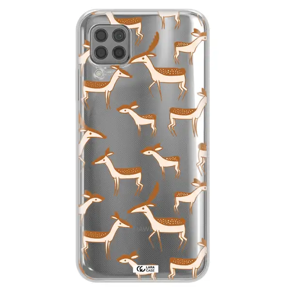 a pattern of deer and fawns Huawei P40 Lite Clear TPU Case