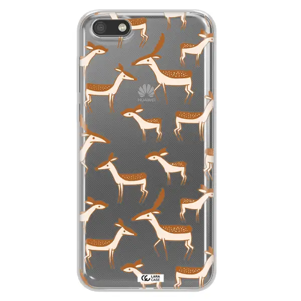 a pattern of deer and fawns Huawei Y5 2018 Clear TPU Case