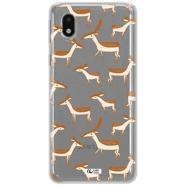 A Pattern Of Deer And Fawns Samsung A01 Core Clear Tpu Case