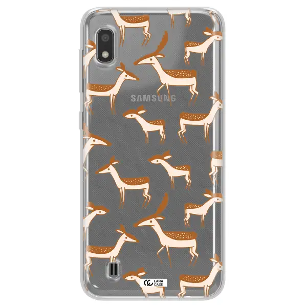 a pattern of deer and fawns Samsung A10 Clear TPU Case