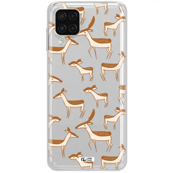 a pattern of deer and fawns Samsung A12 4g Clear TPU Case