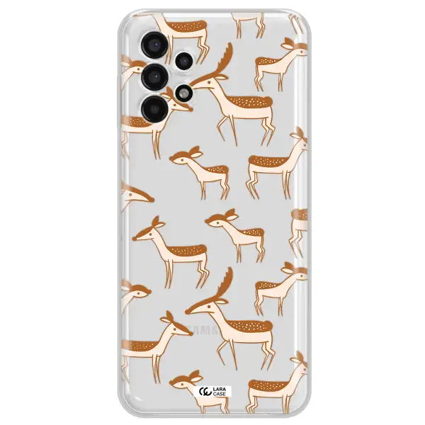 a pattern of deer and fawns Samsung A13 4g Clear TPU Case