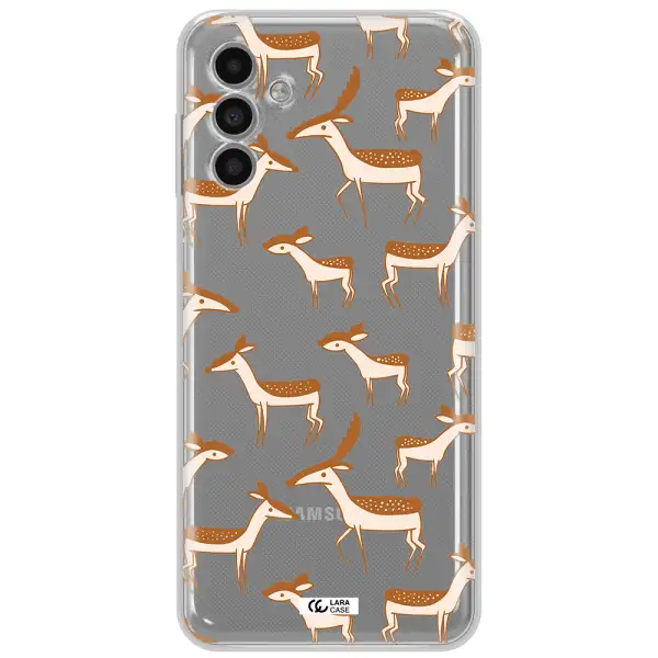 A Pattern Of Deer And Fawns Samsung A13 5G Clear Tpu Case