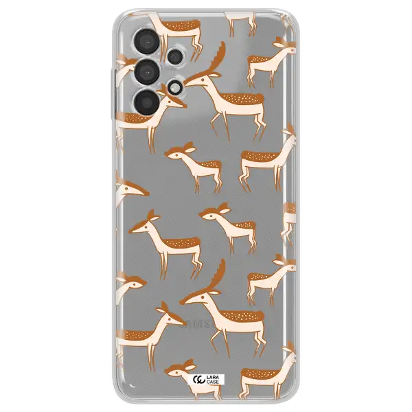 A Pattern Of Deer And Fawns Samsung A32 4G Clear Tpu Case