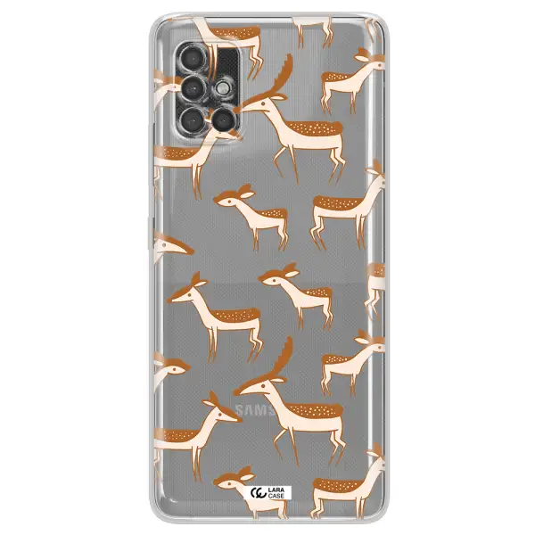 A Pattern Of Deer And Fawns Samsung A40S Clear Tpu Case