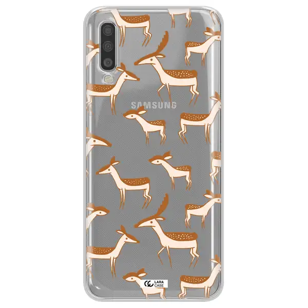 A Pattern Of Deer And Fawns Samsung A70S Clear Tpu Case