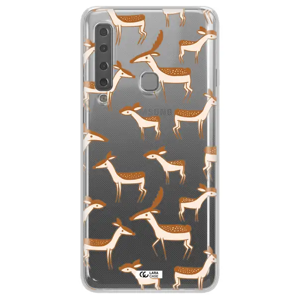 a pattern of deer and fawns Samsung A9 2018 Clear TPU Case
