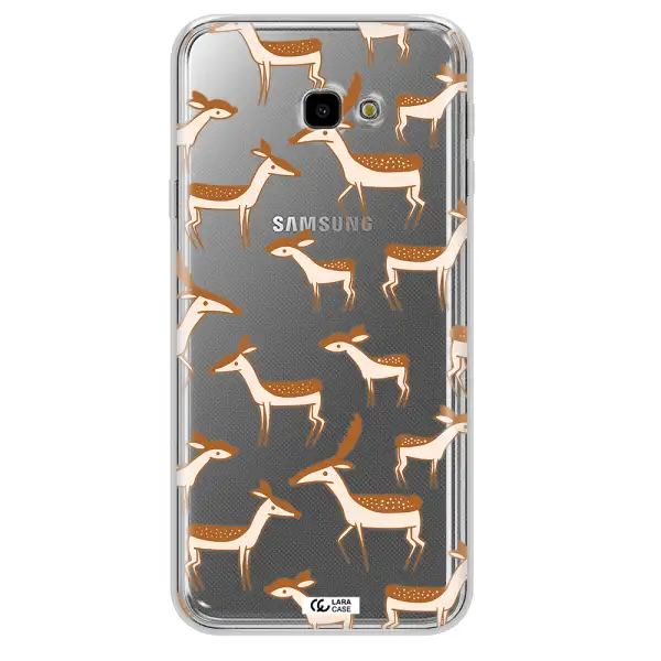 a pattern of deer and fawns Samsung J4 Plus Clear TPU Case