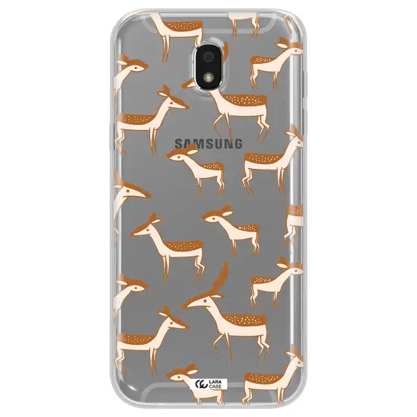 a pattern of deer and fawns Samsung J5 2017 Clear TPU Case